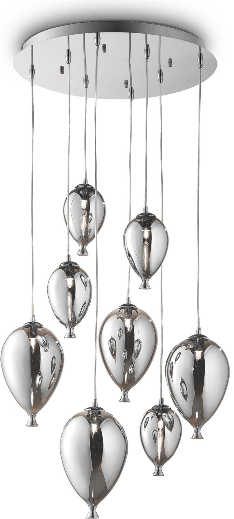 Ideal lux LED Clown Cromo závesné svietidlo 8x4,5W 100913