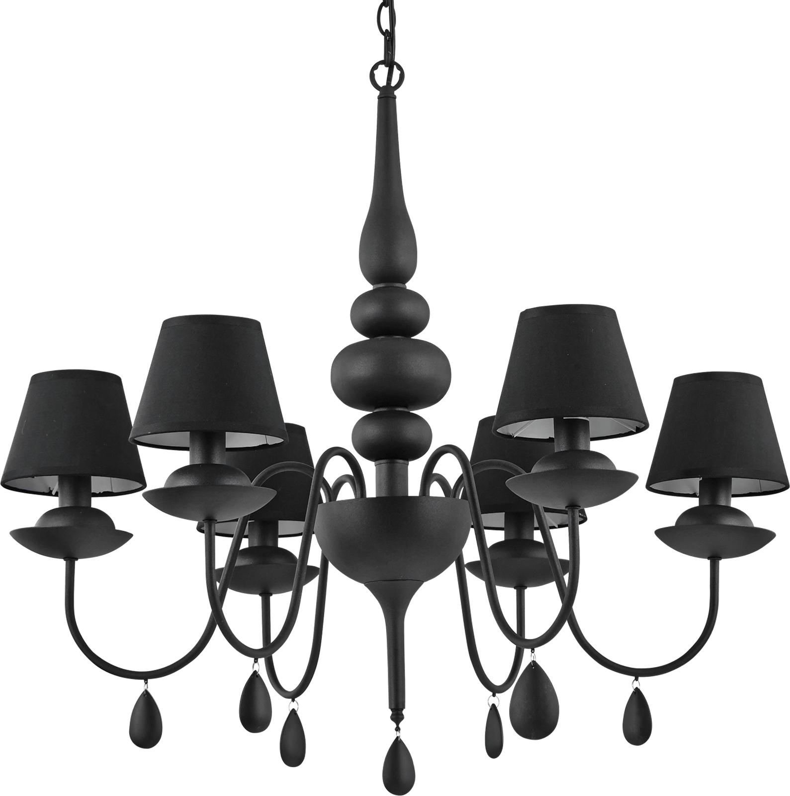Ideal lux LED Blanche nero luster 6x5W 111872