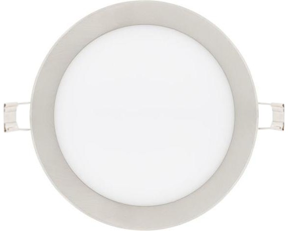 Chrómový kruhový vstavaný LED panel 225mm 18W teplá biela