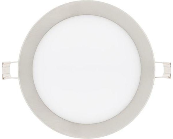 Chrómový kruhový vstavaný LED panel 225mm 18W teplá biela