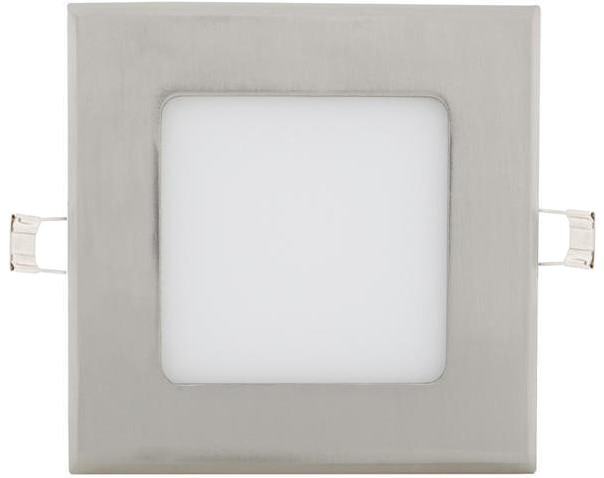 Chrómový vstavaný LED panel 120 x 120mm 6W teplá biela