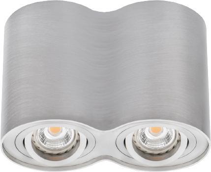 Strieborné podhľadové LED svietidlo 2x 10W výklopné neutrálna biela