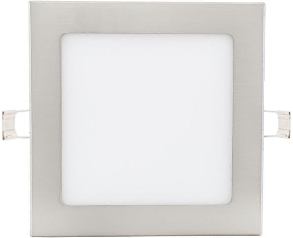 Stmievateľné chrómový vstavaný LED panel 175 x 175mm 12W teplá biela