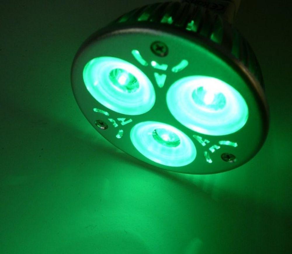Farebná LED žiarovka MR16 zelená