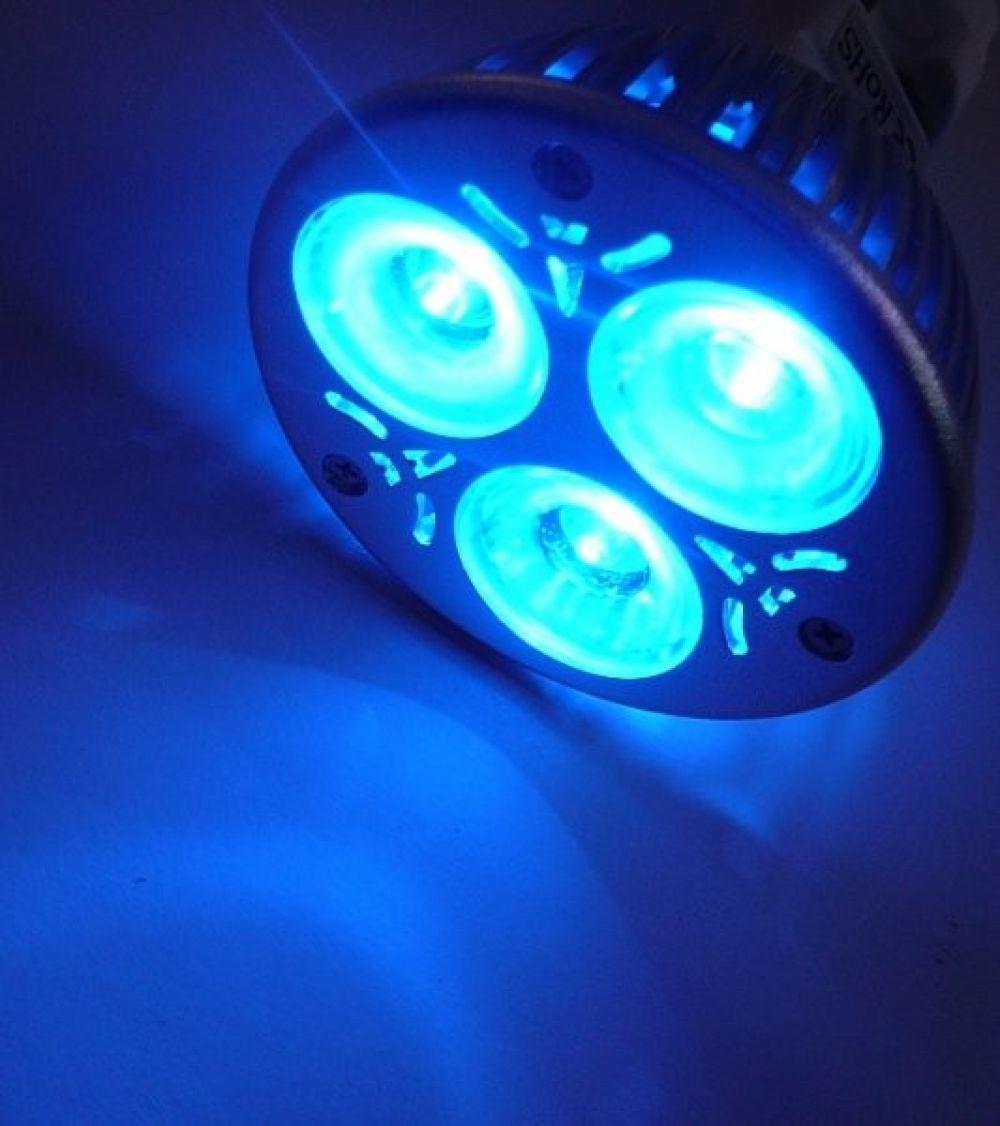 Farebná LED žiarovka E27 modrá