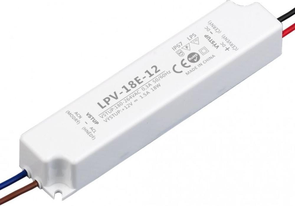 LED zdroj 12V 18W LPV-18E-12