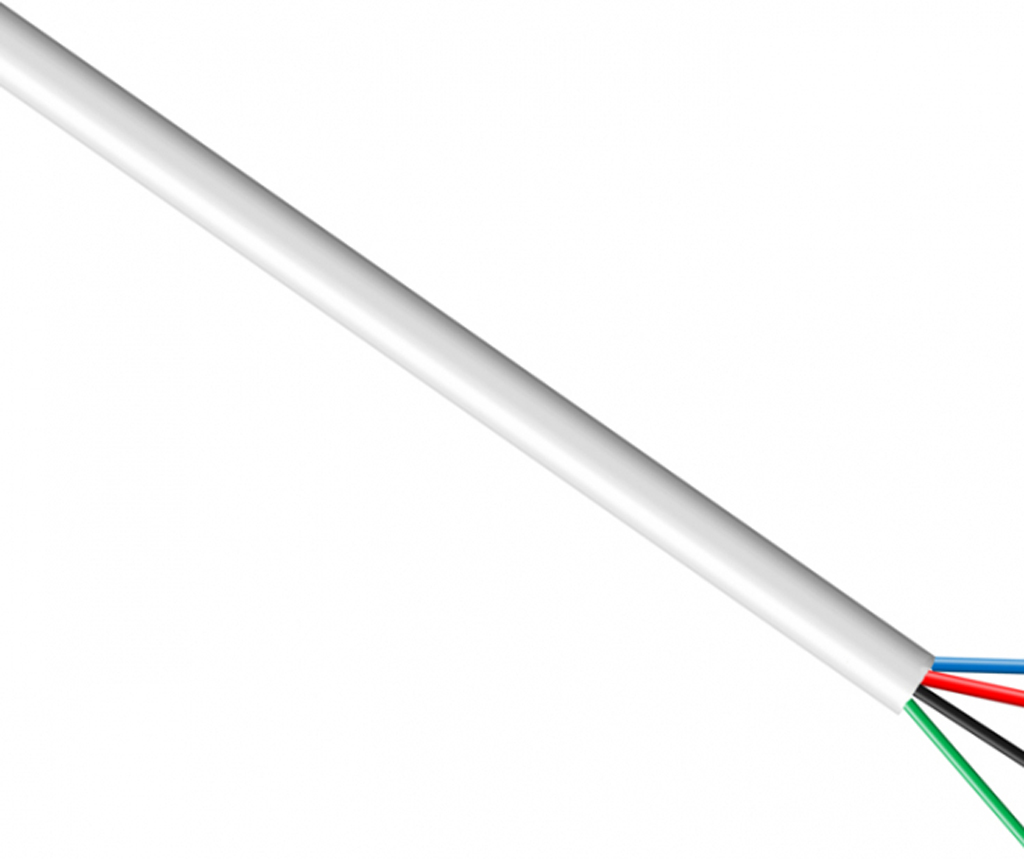 RGB kábel 4x0,5 okrúhly farba biela