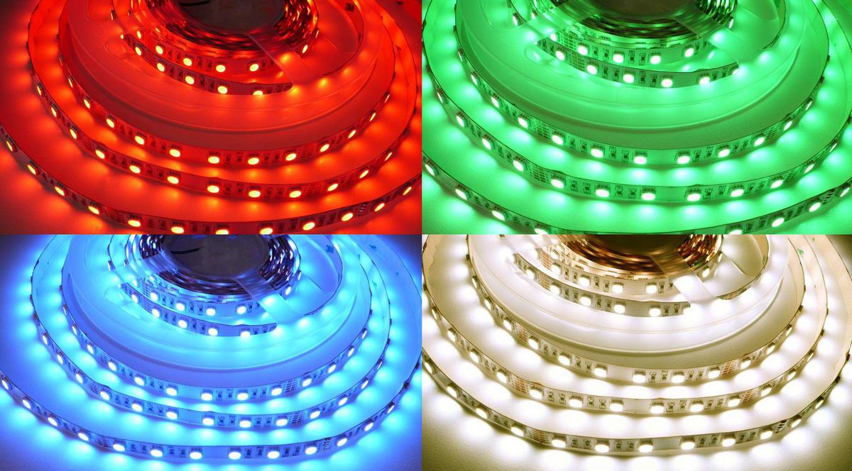 24V RGBW4v1 neutrálna biela 19,2W vnútorné LED pásik 24V