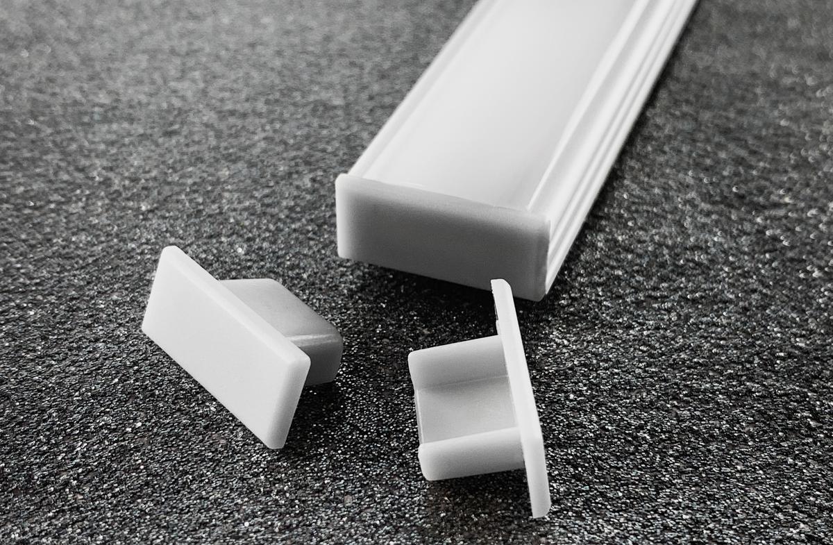 Koncovka LED profilu N2 plastová plná