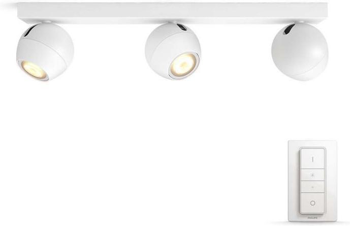 Philips HUE Buckram svietidlo bodové LED GU10 3x5,5W 3x250lm 3000 6000K biela 50473/31 / P7
