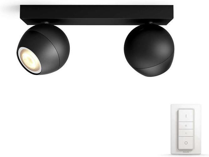 Philips HUE Buckram svietidlo bodové LED GU10 2x5,5W 2x250lm 3000 6000K čierna 50472/30 / P7
