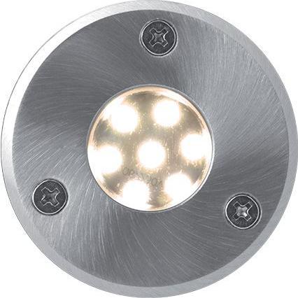 Pojazdové zemné LED svietidlo 1W teplá biela 65mm