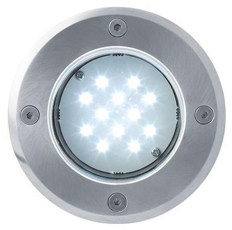 Pojazdové zemné LED svietidlo 1W studená biela 65mm