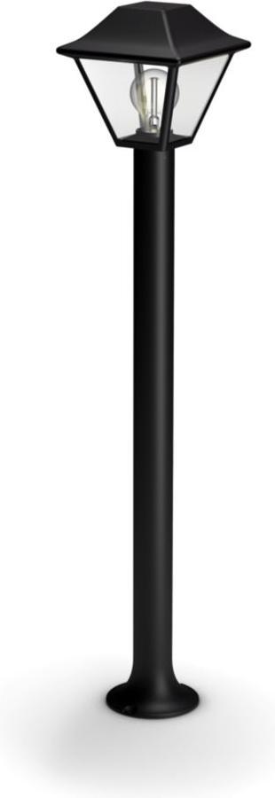 Alpenglow vonkajší stĺpik E27 5W so zdrojom IP44 čierna