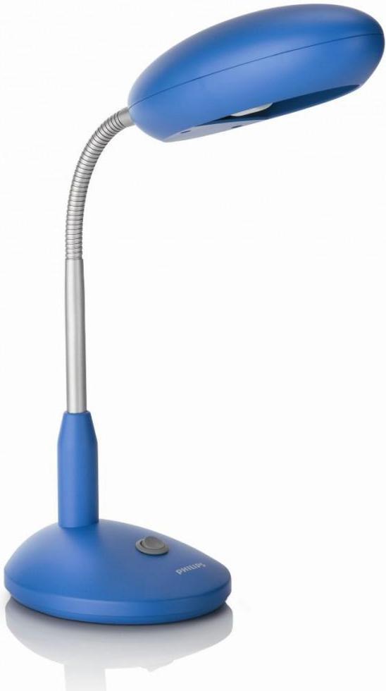 Lampa stolná E27 5W so zdrojom modrá