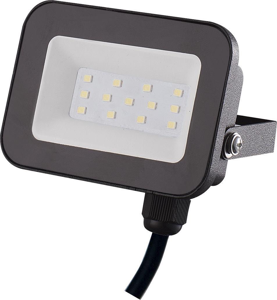 Čierny LED reflektor 10W SMD studená biela