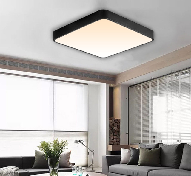 Čierny dizajnový LED panel 500 x 500mm 36W teplá biela