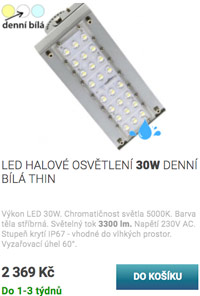 LED halové osvětlení 30W denní bílá