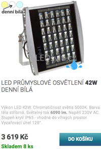 LED průmyslové osvětlení 42W denní bílá