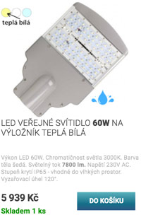 LED průmyslové osvětlení 50W denní bílá