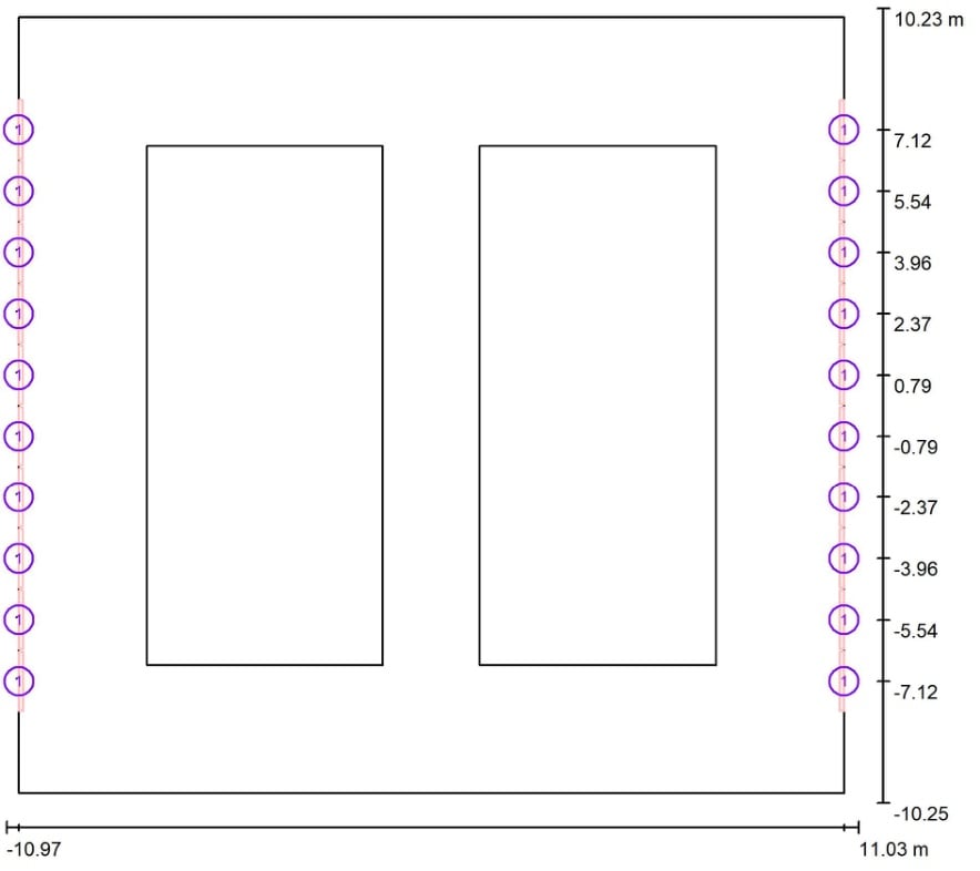 Grundriss mit der Anordnung der LED-Linearleuchten