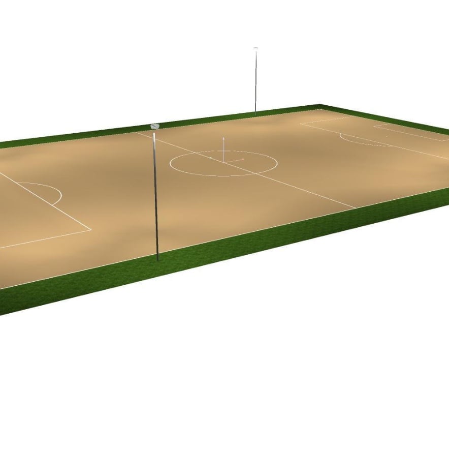3D-Visualisierung der Stadionbeleuchtung