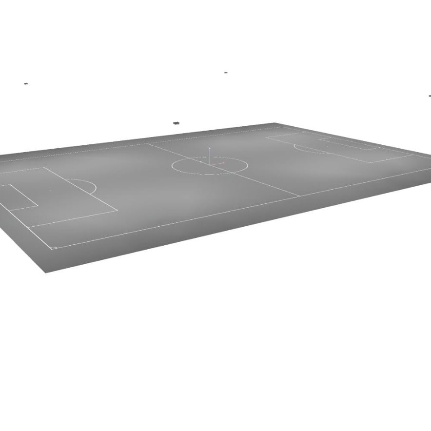 3D-Visualisierung der Fußballplatzbeleuchtung