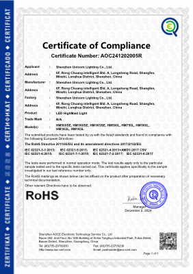 Certifikát RoHS