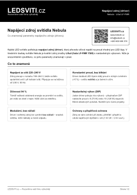 Datasheet driveru Lifud