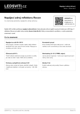 Datasheet driveru Sosen