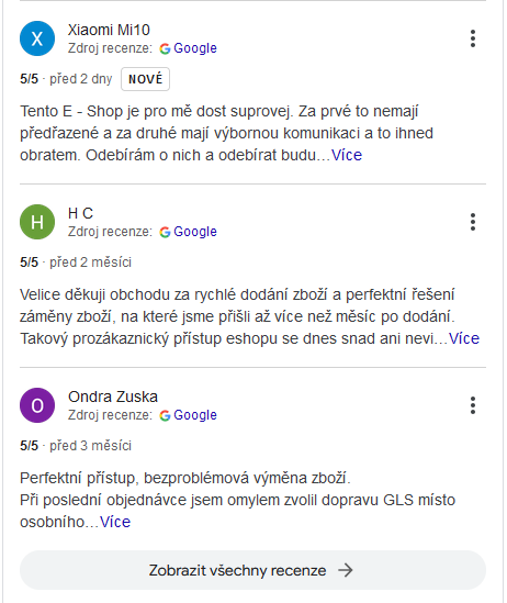 Google recenze