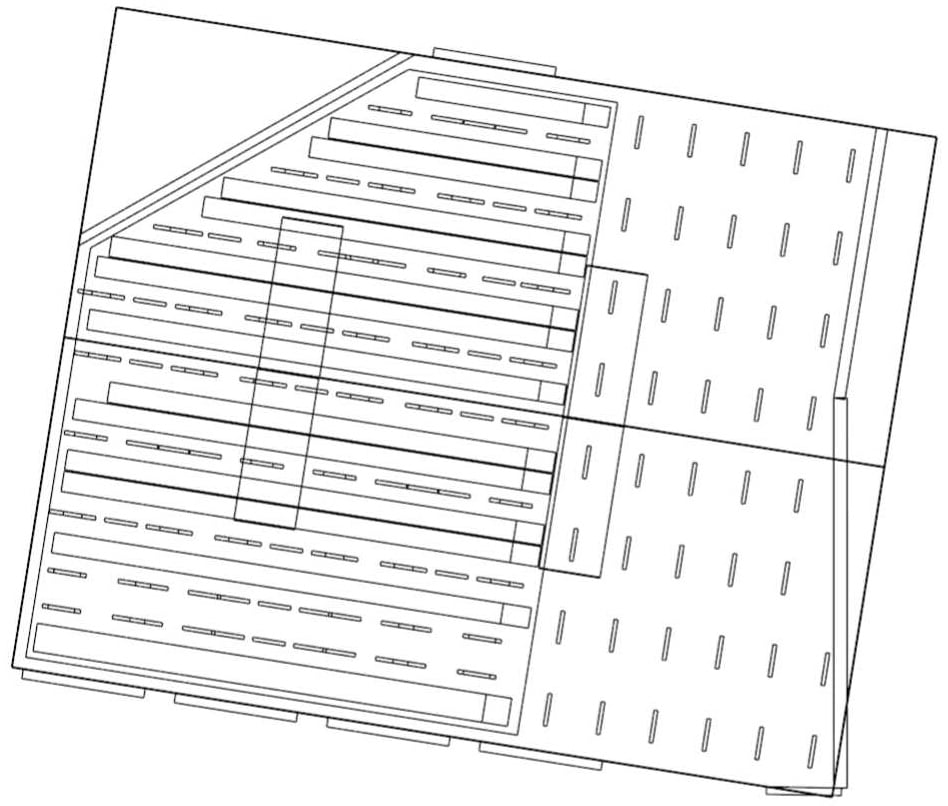 Plan der Leuchtenanordnung im Versandlager