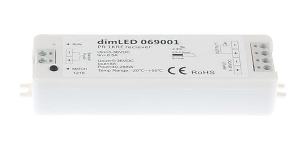 069001 Přijímač dimLED 069001 pro jednobarevný LED pásek 12–24V
