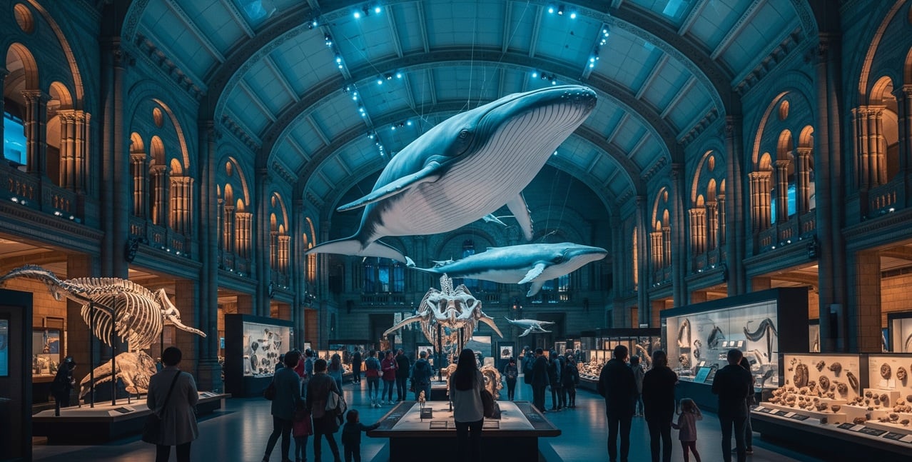 Museumssaal mit LED-Ausstellungsbeleuchtung