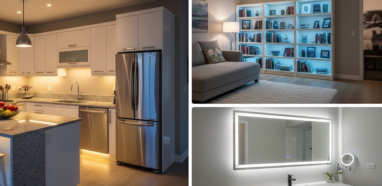 Wohnmöbel mit integrierter LED-Beleuchtung