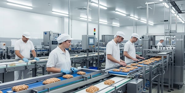 Produktionsbereich eines Lebensmittelbetriebs