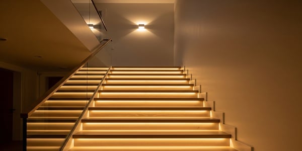 Treppe mit LED-Beleuchtung
