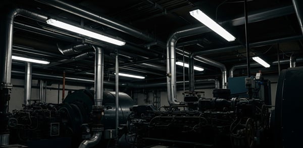 Maschinenraum mit LED-Beleuchtung