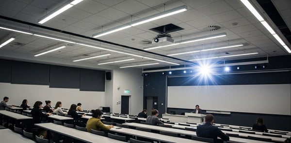 Hörsaal einer Hochschule mit LED-Beleuchtung