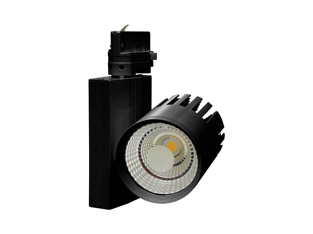 Černý 3 fázový lištový LED reflektor 20W denní bílá