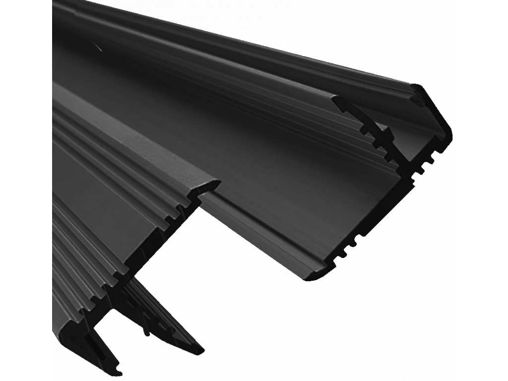 LED profil ST schodišťový černý 2m