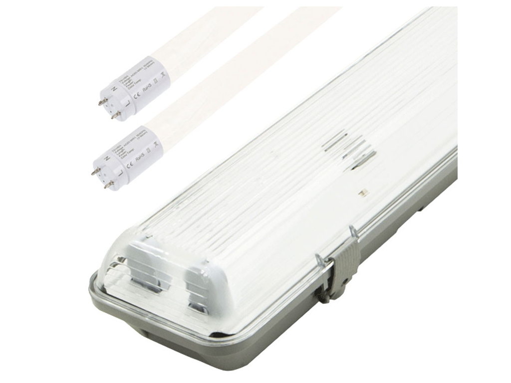 LED zářivkové těleso 120cm + 2x LED zářivka denní bílá 4800lm