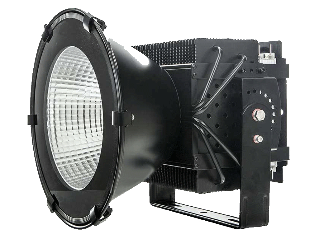 Černý průmyslový LED reflektor 400W denní bílá