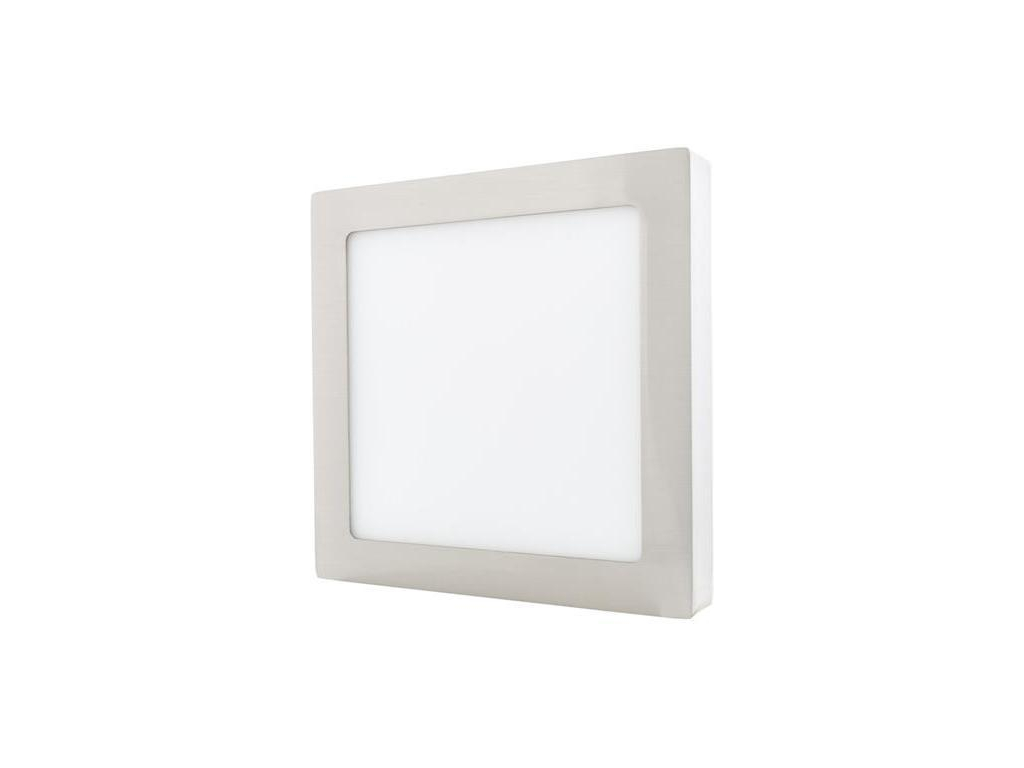 Chromový přisazený LED panel 175x175mm 12W teplá bílá