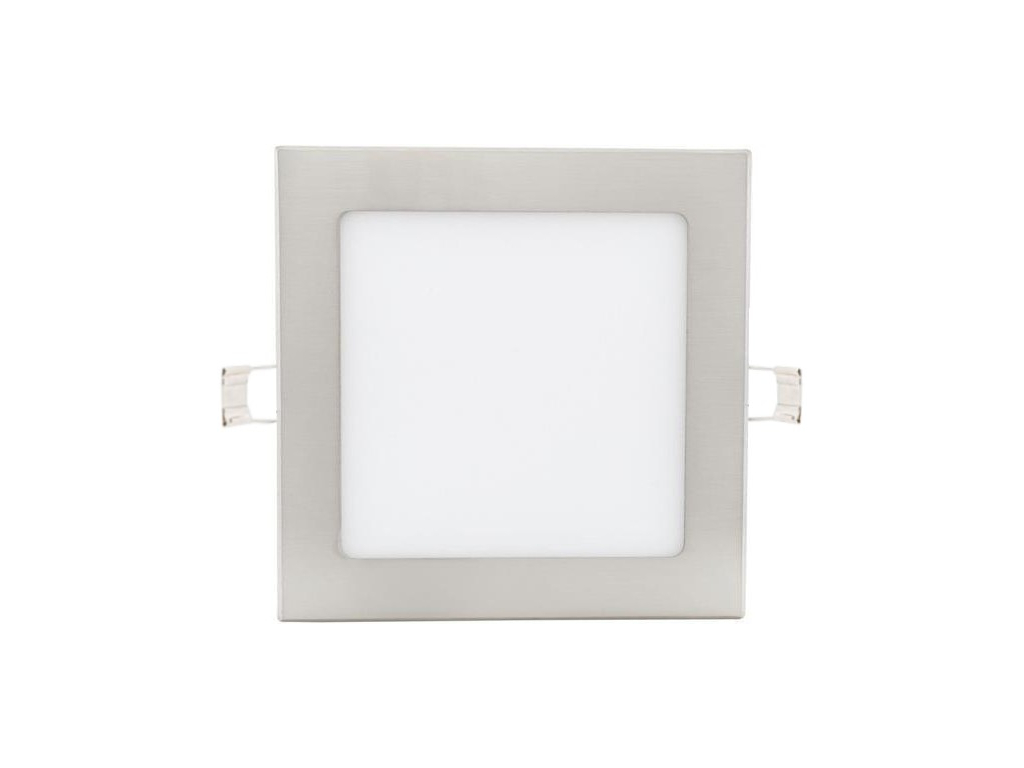 Chromový vestavný LED panel 175x175mm 12W teplá bílá