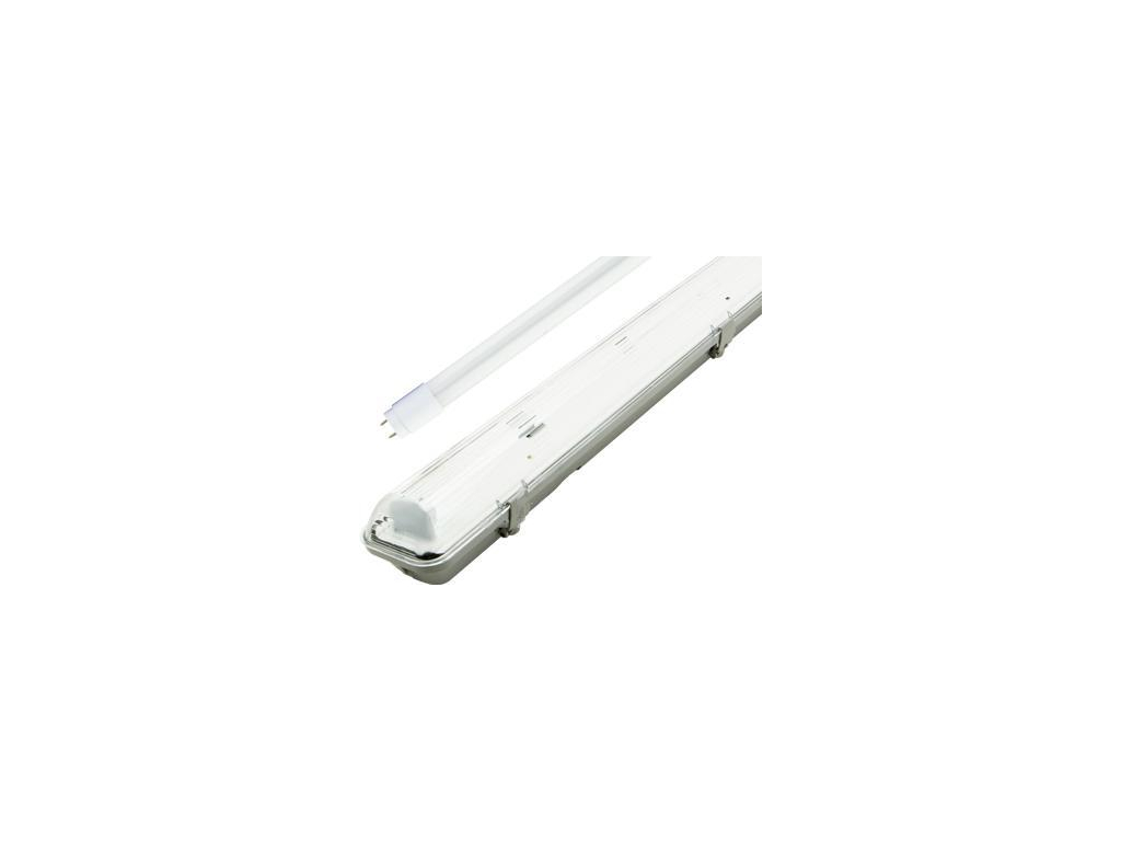 LED prachotěsné těleso + 1x 60cm LED zářivka 9W studená bílá