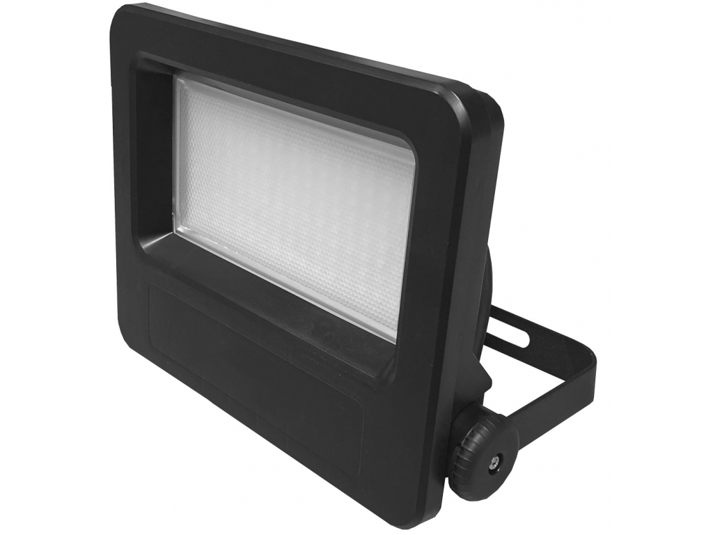 Černý LED reflektor FB 50W teplá bílá
