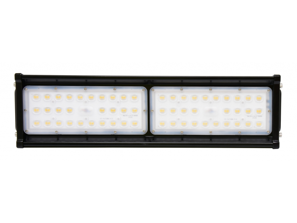 Černý LED průmyslový reflektor 100W SMD denní bílá