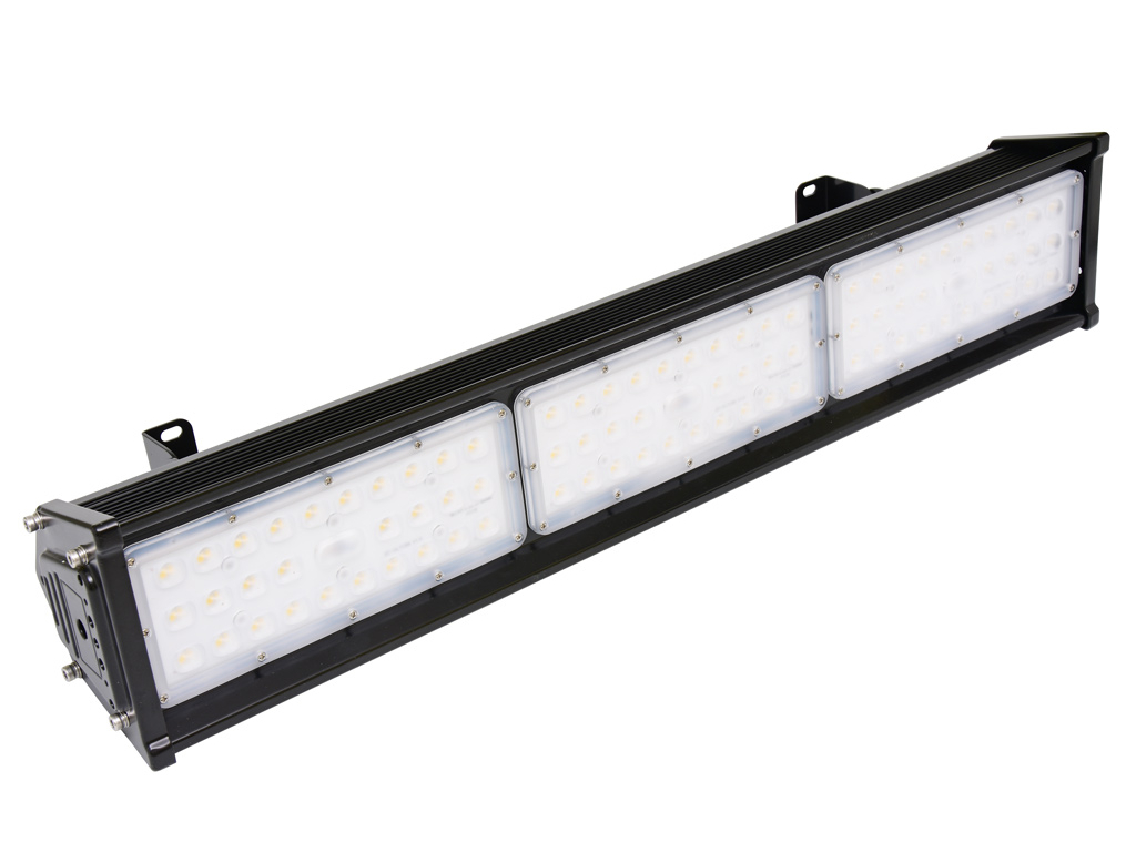 Černý LED průmyslový reflektor 150W SMD denní bílá