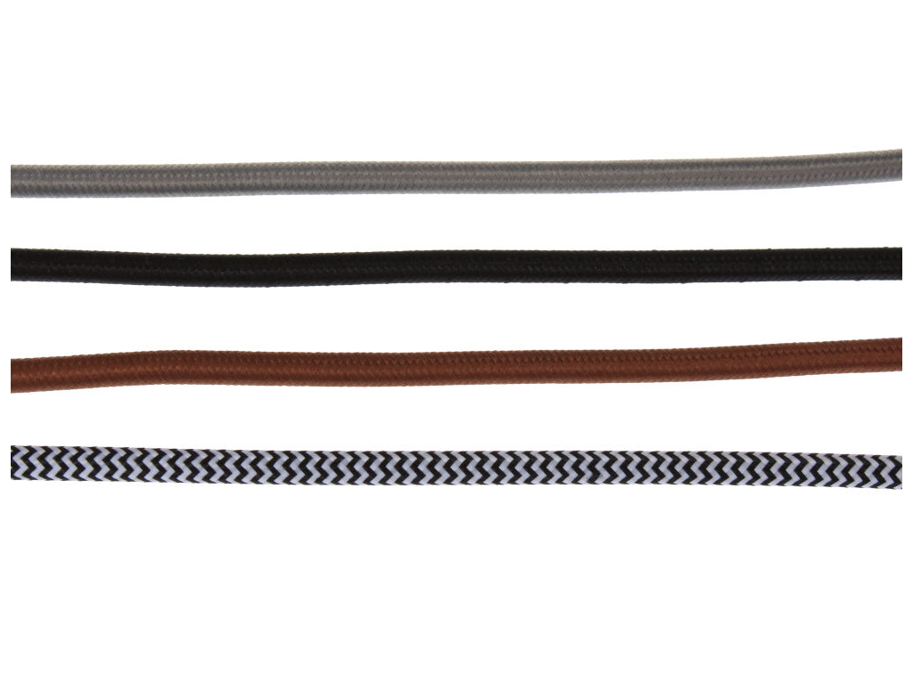 Textilní kulatý kabel 3x0,75 Barva černo bílá